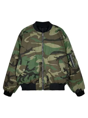 Camouflage Reversible Bomber Jacket