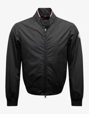 Reppe Black Nylon Bomber Jacket