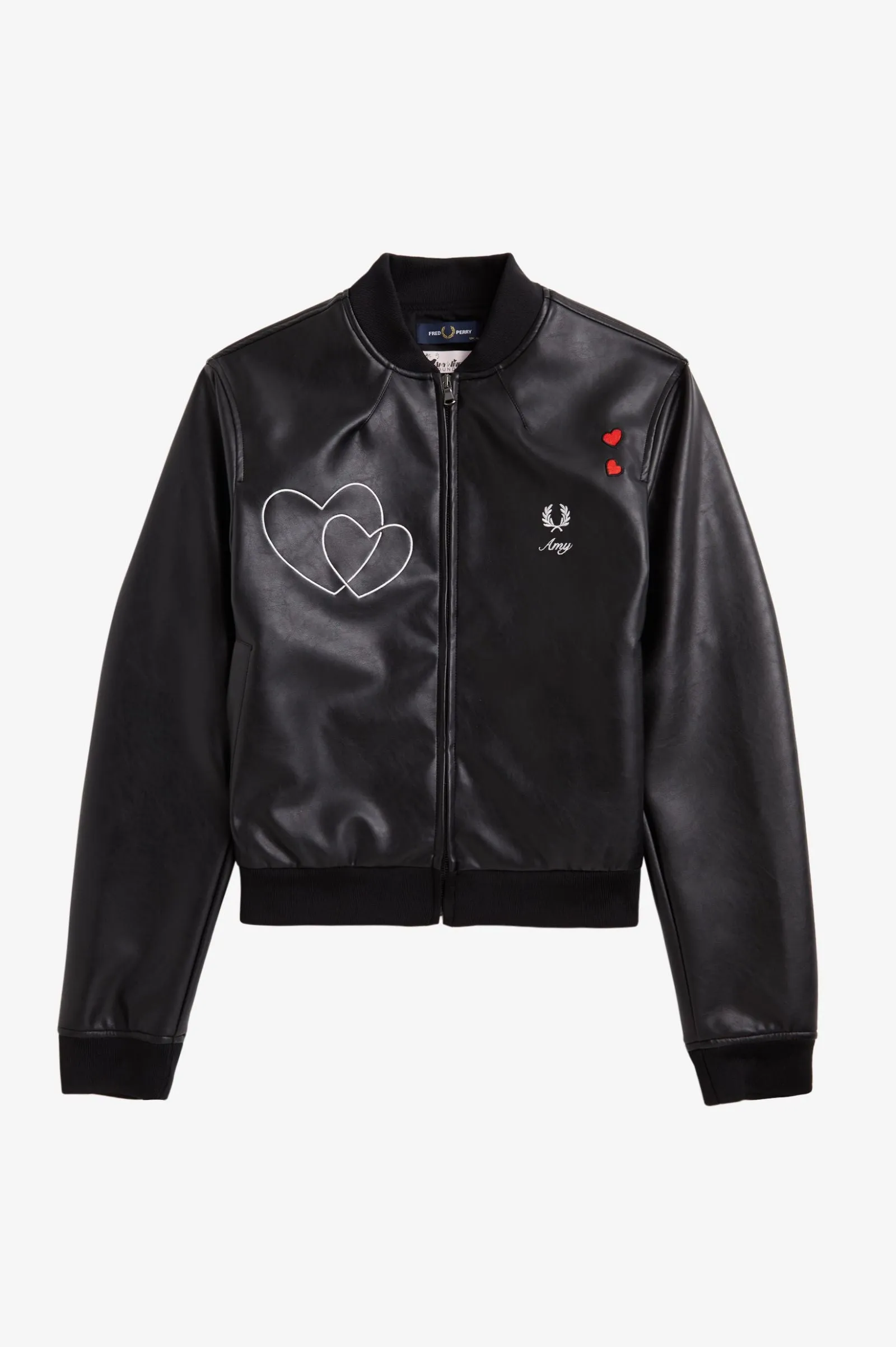 Amy Winehouse Faux Leather Bomber Jacket