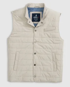 Apo Quilted Button Up Vest - Tan