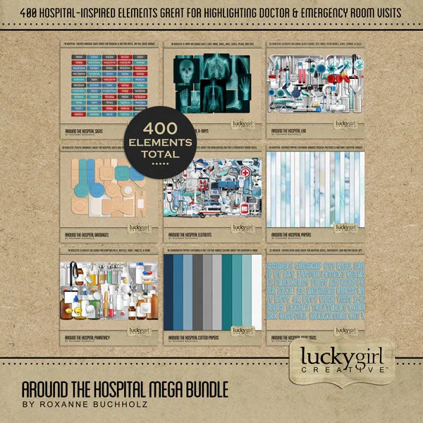 Around the Hospital Mega Digital Scrapbook Bundle