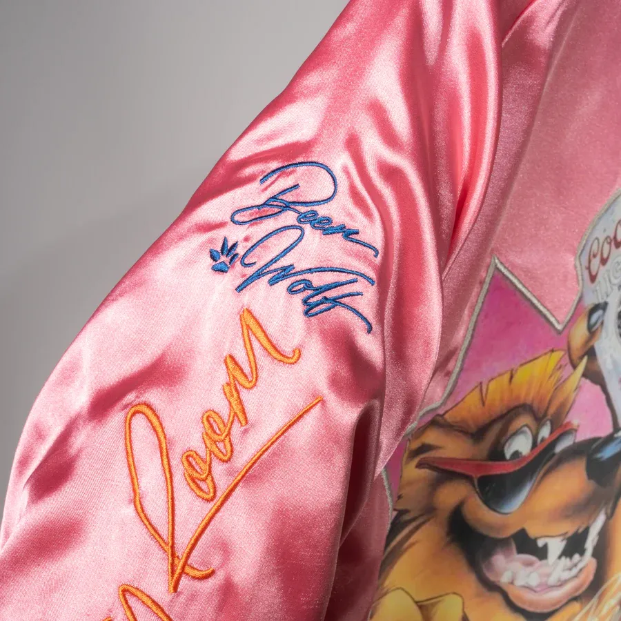 AS SEEN ON WHITNEY RIFE!! Licensed "Coors Light" Nylon Bomber Jacket in Pink