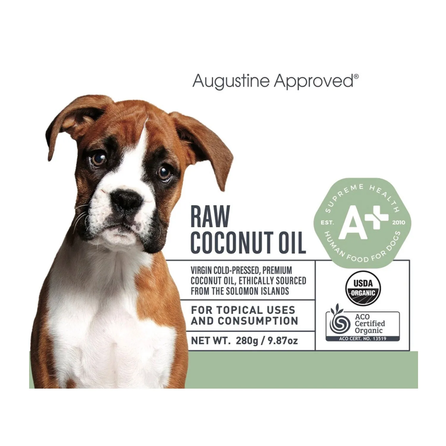 Augustine Approved Raw Coconut Oil 280g