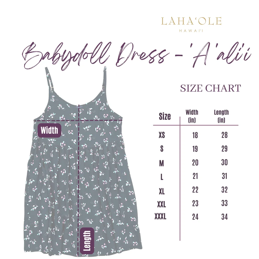 Babydoll Dress - ʻAʻaliʻi Black ALL SALES FINAL