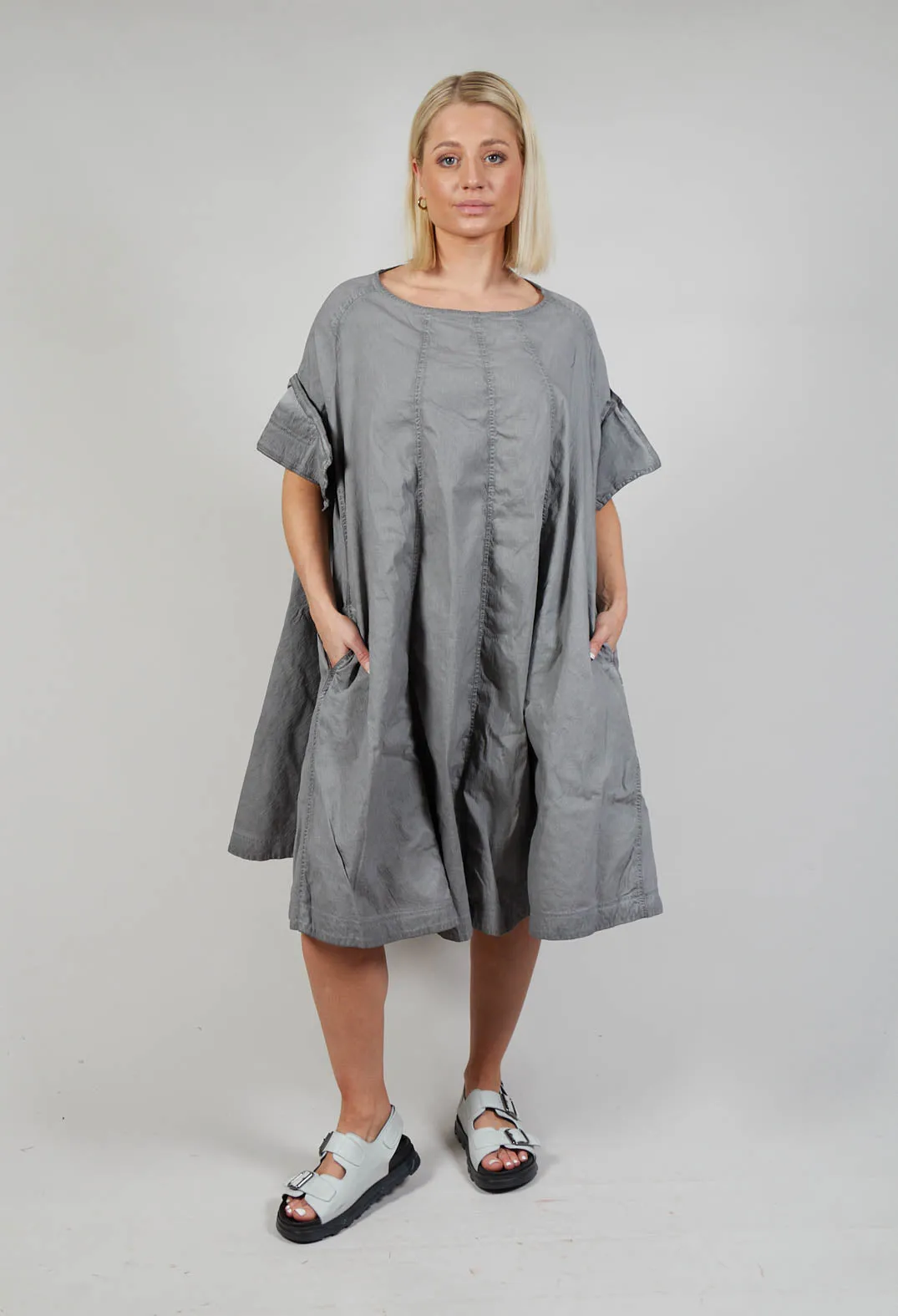 Babydoll Dress in C.Coal 70% Cloud