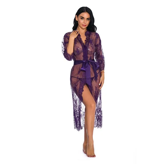 Babydoll Sheer Cover Up Dress with Satin