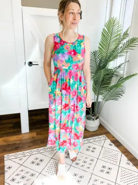 Beaches Floral Maxi Dress - Emerald