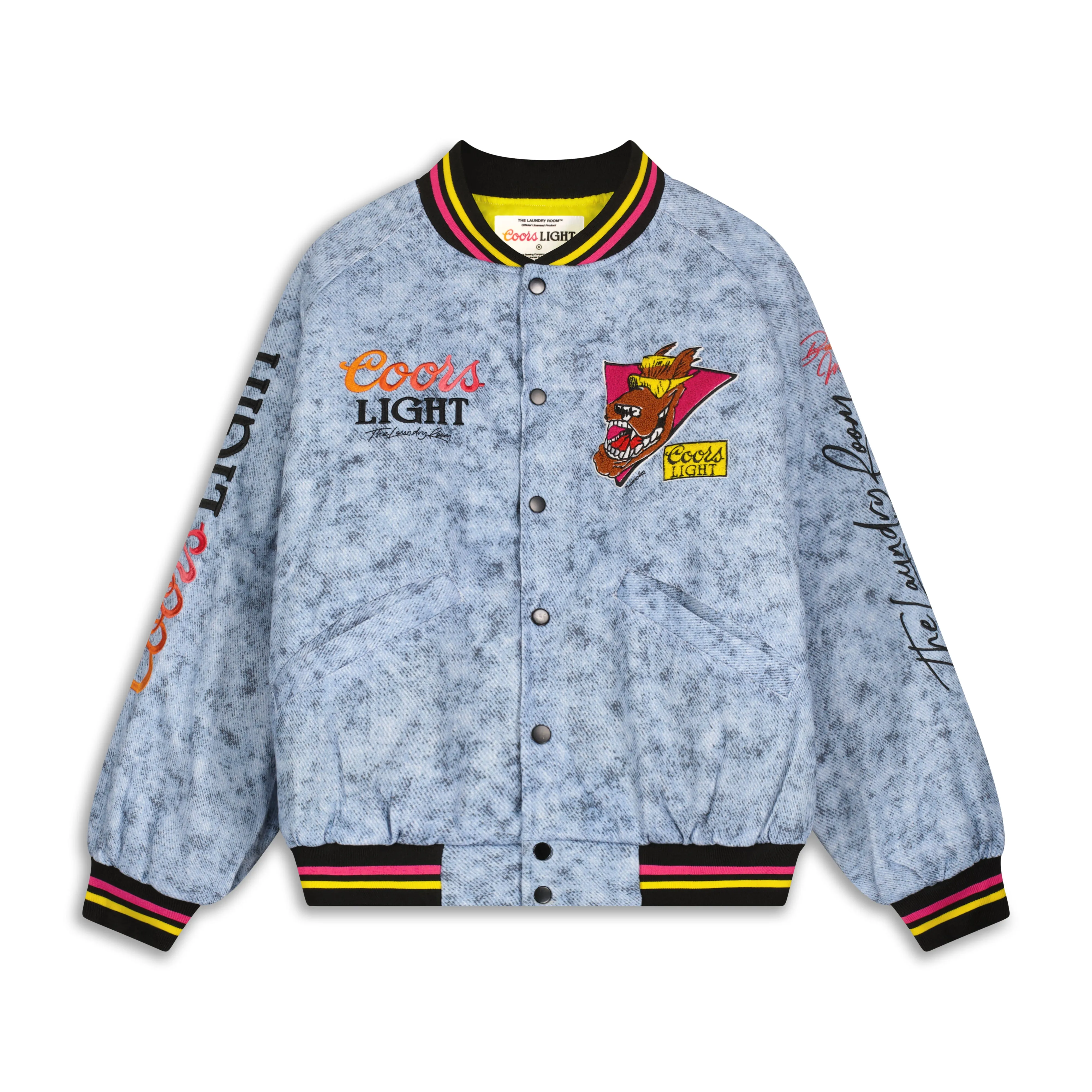 Beerabunga - Stadium Denim Jacket - Acid Blue Denim