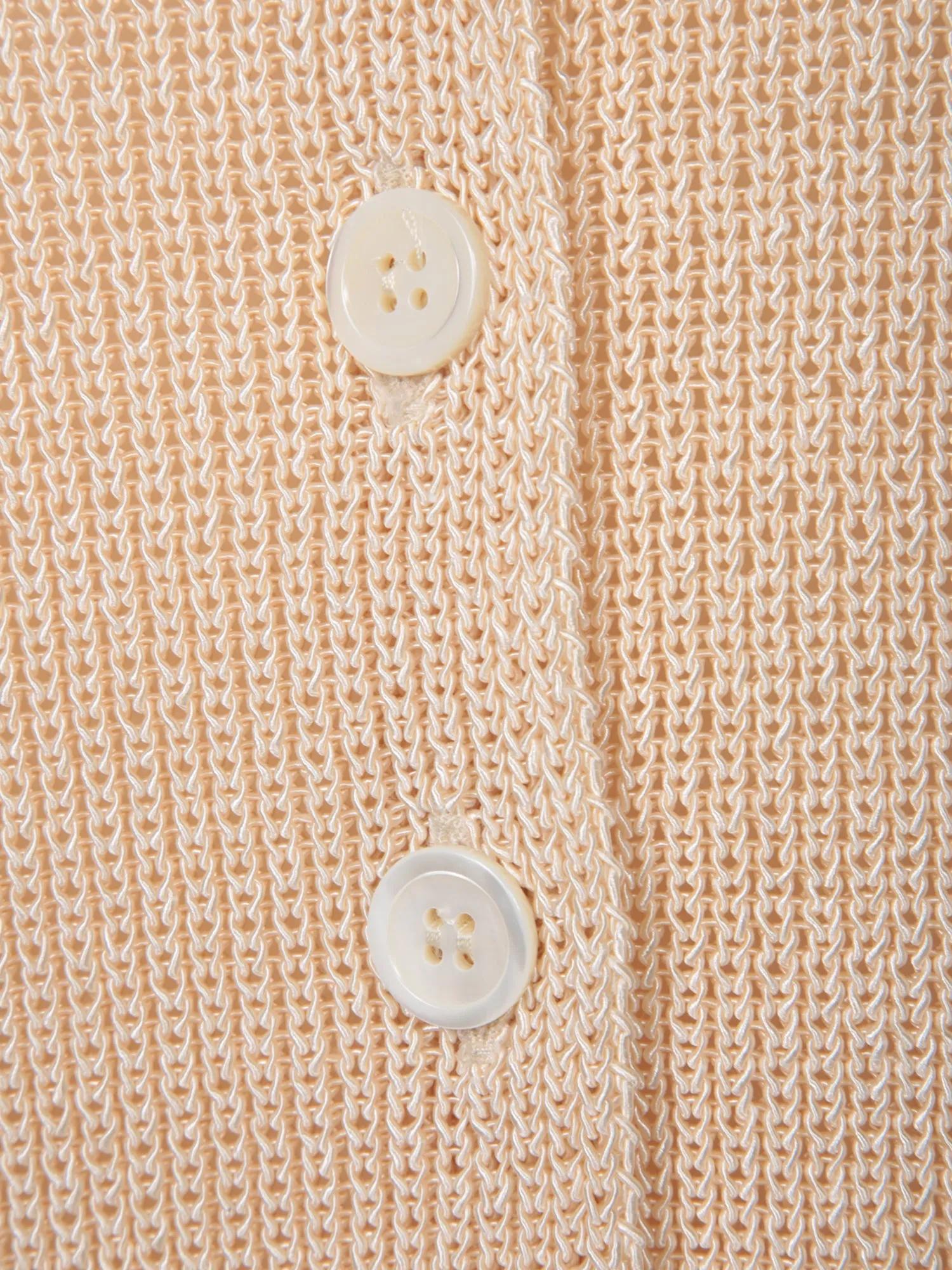 Beige Pointelle Cotton Vest