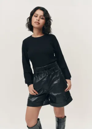 Belted 'Leather' Short