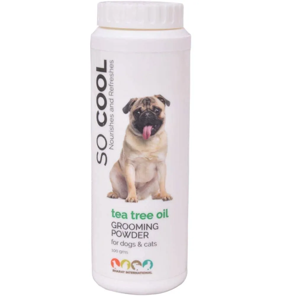 BI Grooming Cool Tea Tree Oil Powder and Sensitive Tea Tree Oil Ear Cleaner for Dogs and Cats Combo