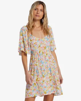 Billabong Womens Take A Chance Babydoll Dress - Salt Crystal