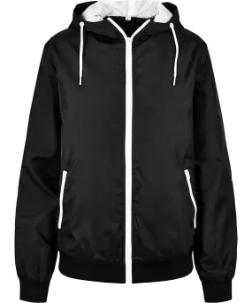 Black/White - Women’s two-tone tech windrunner jacket