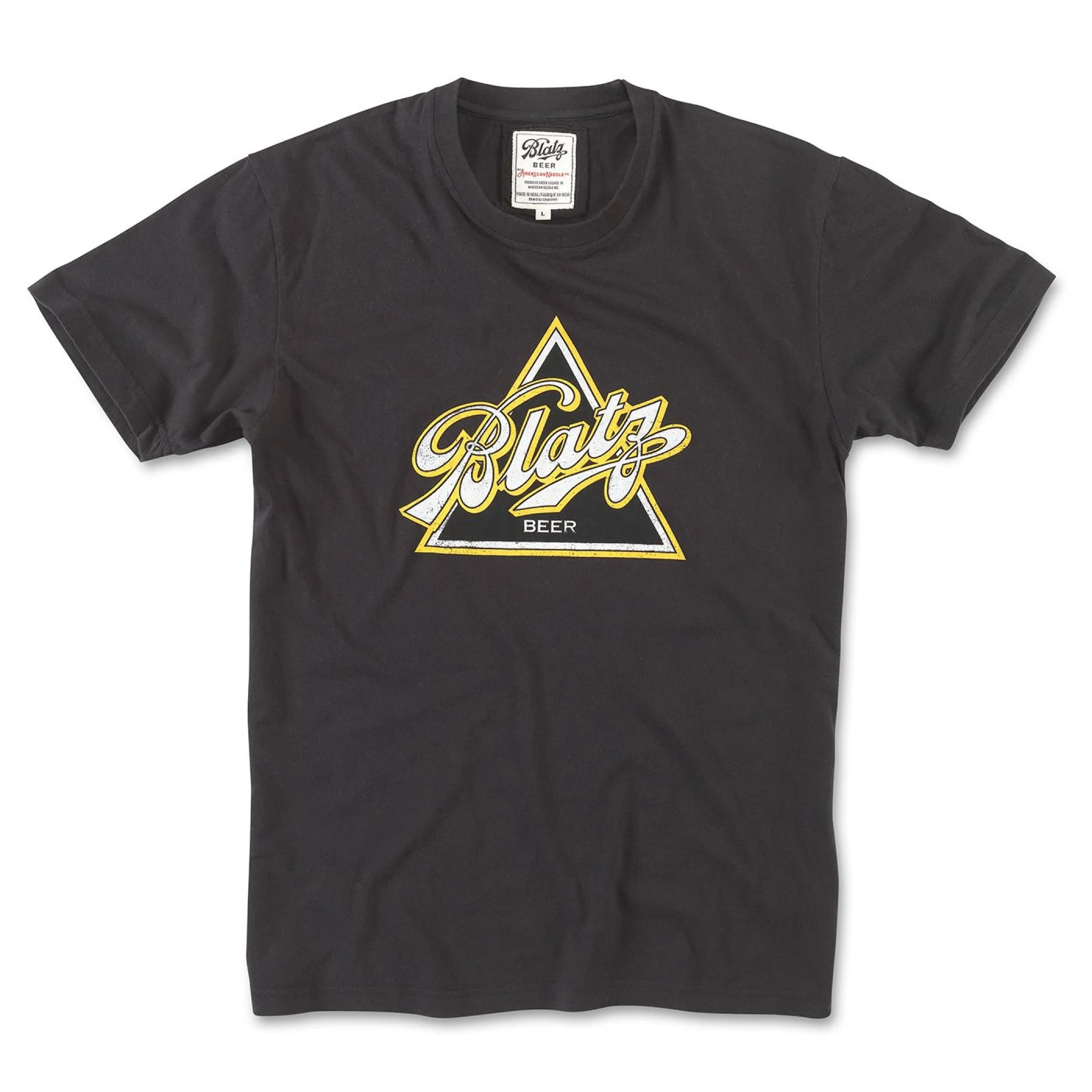 Blatz Beer Retro Style Logo Brass Tacks T-Shirt