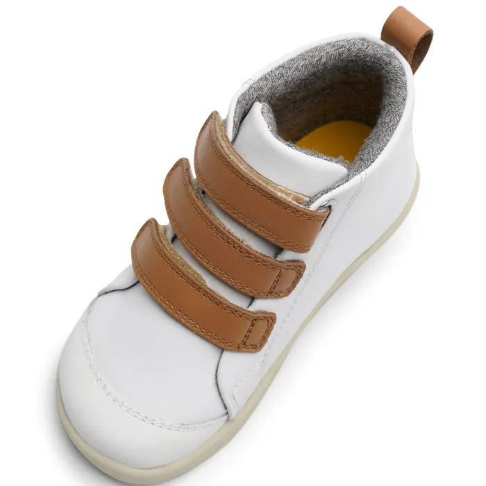 Bobux IWalk IW Hi Court Boot White Caramel