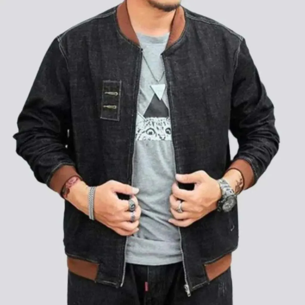 Bomber men jean jacket