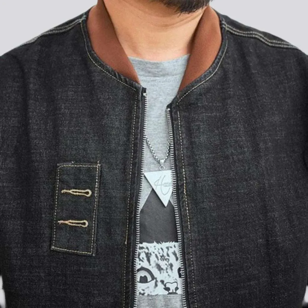 Bomber men jean jacket