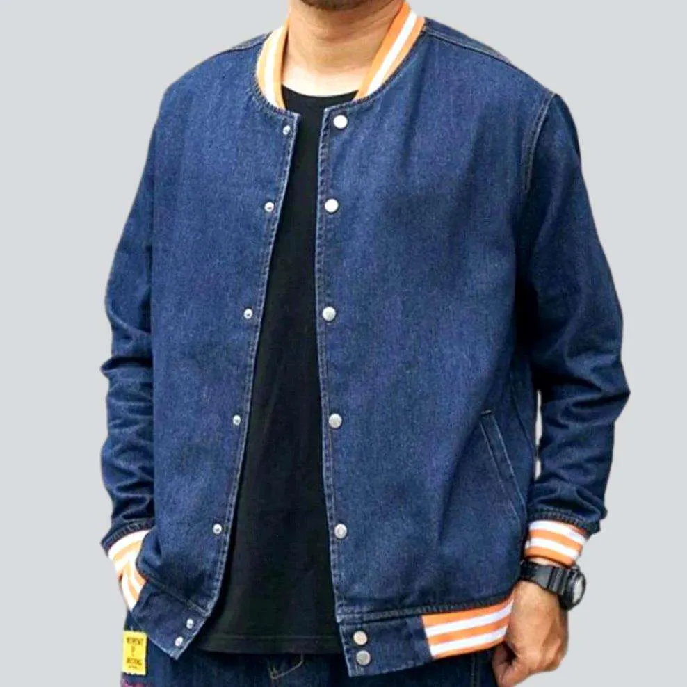 Bomber men jean jacket