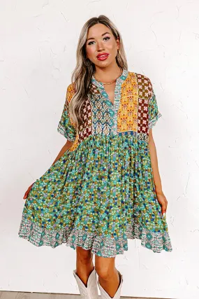 Botanical Bliss Babydoll Dress