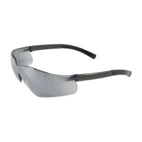 Bouton Optical 250-06-0005 Rimless Safety Glasses with Black Temple, Silver Mirror Lens and Anti-Scratch Coating