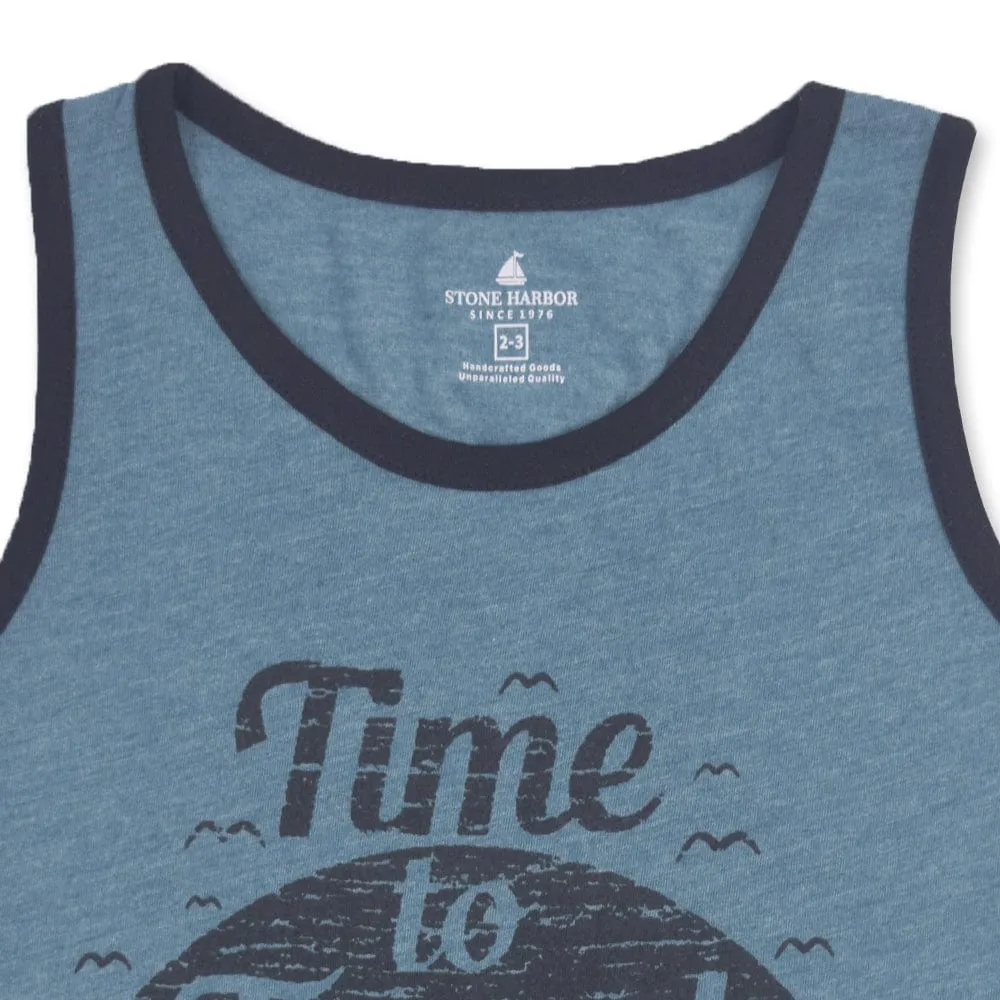 BOY'S TIME TO TRAVEL PRINTED VEST