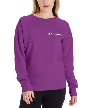 Champion Women's Powerblend Logo Sweatshirt Purple Size XS