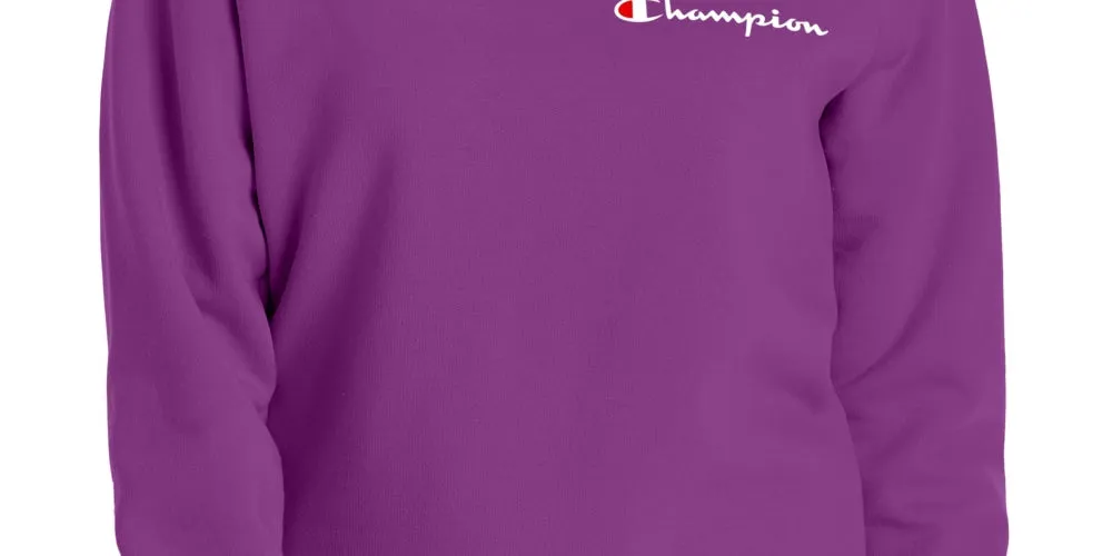 Champion Women's Powerblend Logo Sweatshirt Purple Size XS