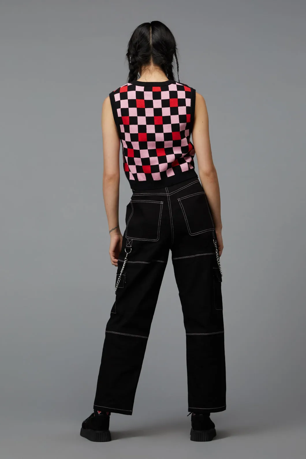 Checker Knit Vest