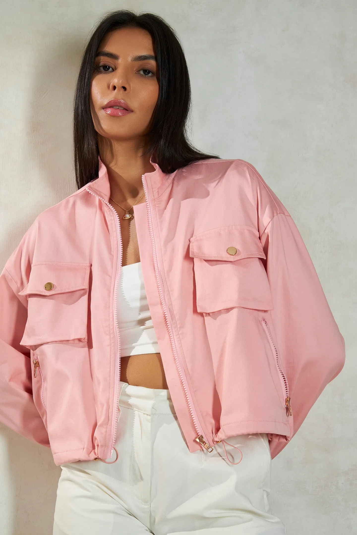 Chloe|Cotton Bomber Jacket