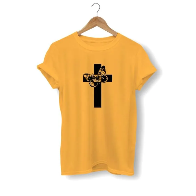 Christian T-Shirt <br> Butterfly Cross