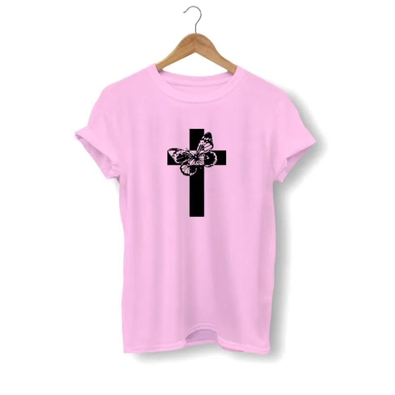 Christian T-Shirt <br> Butterfly Cross