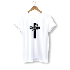 Christian T-Shirt <br> Butterfly Cross