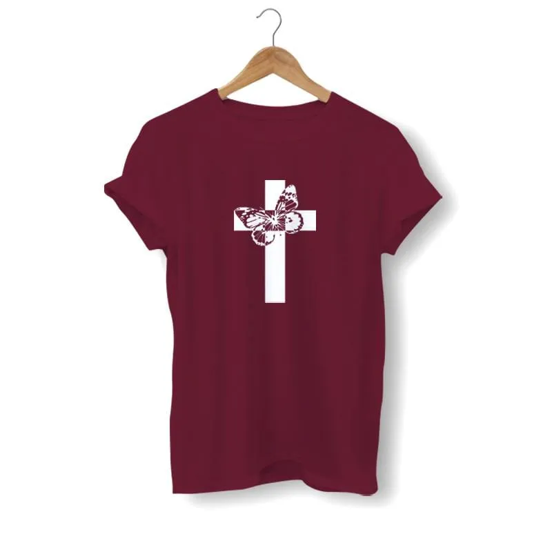 Christian T-Shirt <br> Butterfly Cross