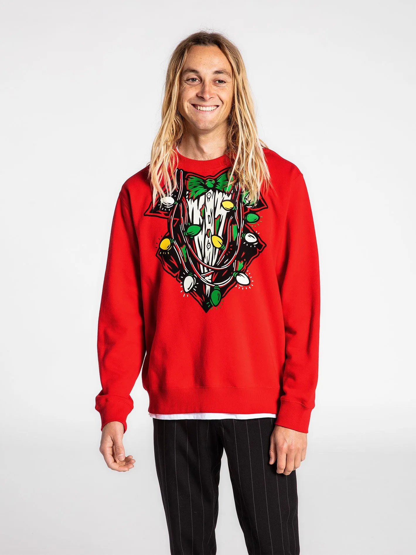 Christmas Crew Sweatshirt - Ribbon Red