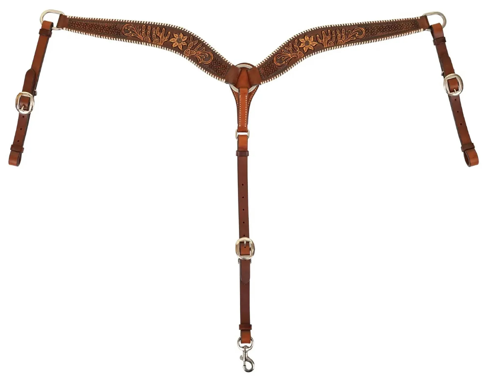 Circle Y Desert Rawhide Breast Collar, Full