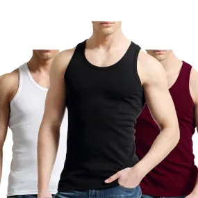 Cool 2 PCS/Lot Tank Tops - Men's  100% Cotton Solid Vest - Breathable Sleeveless Tops (TM7)