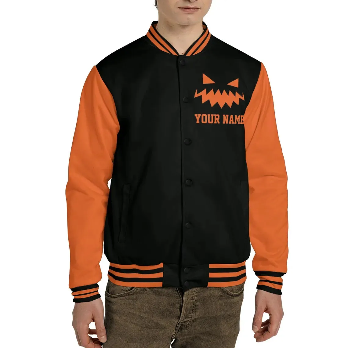 Custom Cosplay Pumpkin Halloween Week Orange Varsity By TJS