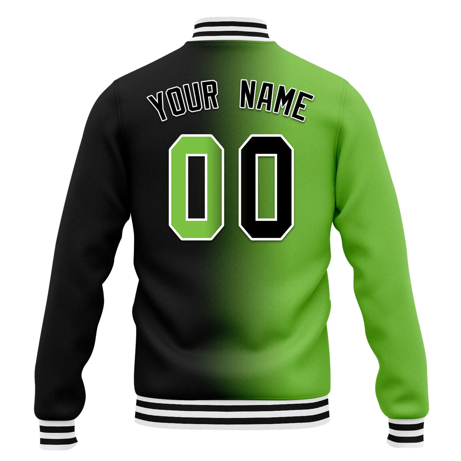 Custom Gradient Fashion Jacket Bomber Full-Snap Varsity Letterman Personalized Jacket FZ005-D028016-25