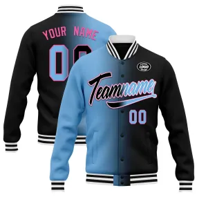 Custom Gradient Fashion Jacket Bomber Full-Snap Varsity Letterman Personalized Jacket FZ005-D028016-27