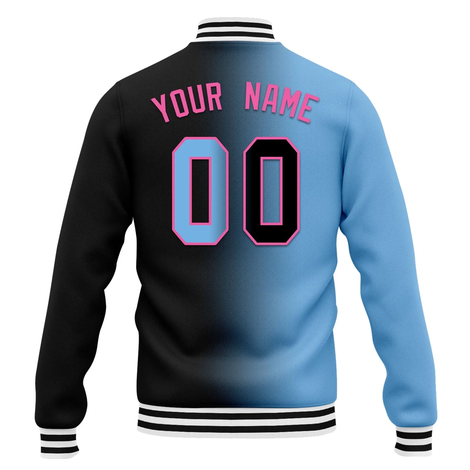 Custom Gradient Fashion Jacket Bomber Full-Snap Varsity Letterman Personalized Jacket FZ005-D028016-27