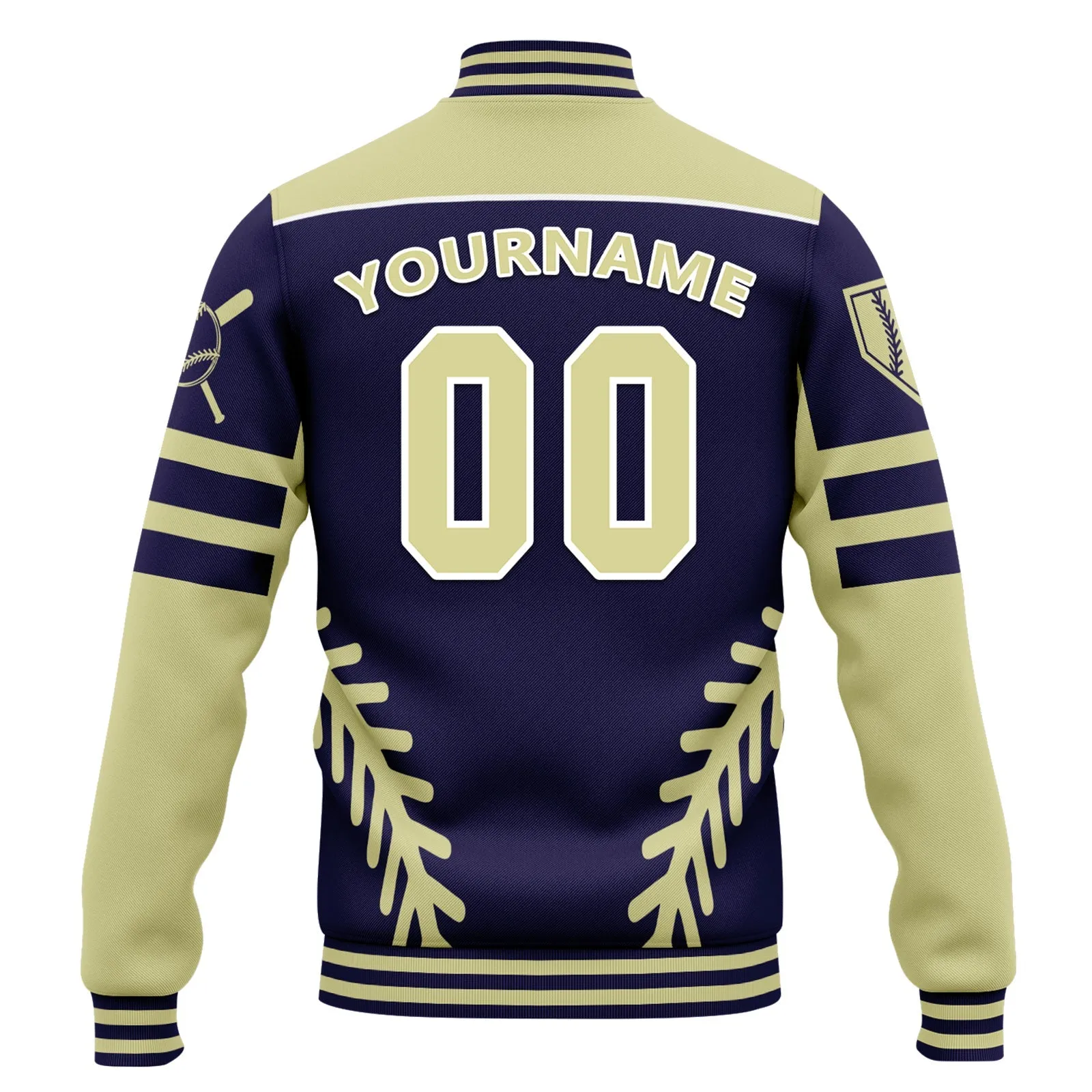 Custom Jacket Bomber Full-Snap Varsity Letterman Personalized Jacket FZ005-D023003-2