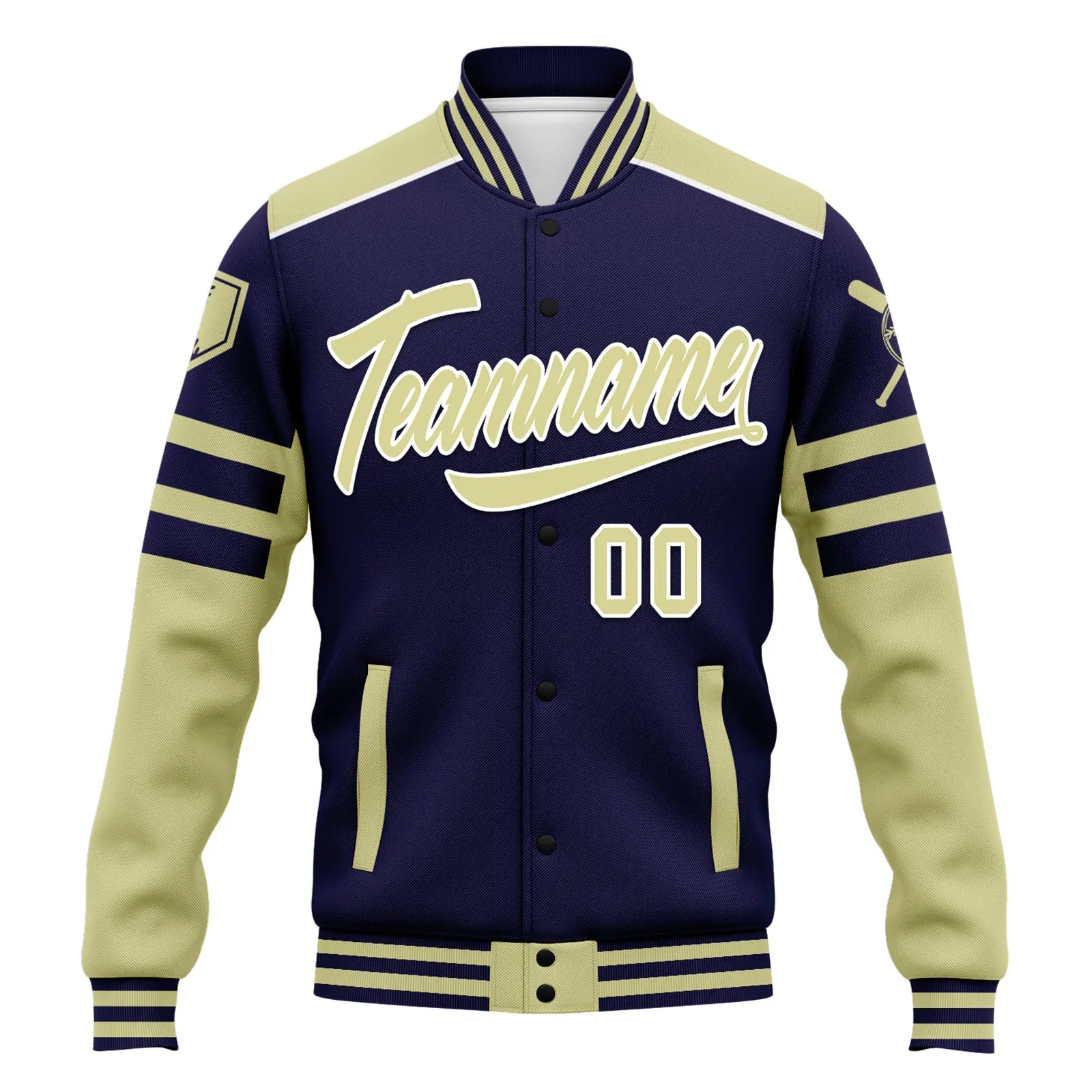 Custom Jacket Bomber Full-Snap Varsity Letterman Personalized Jacket FZ005-D023003-2