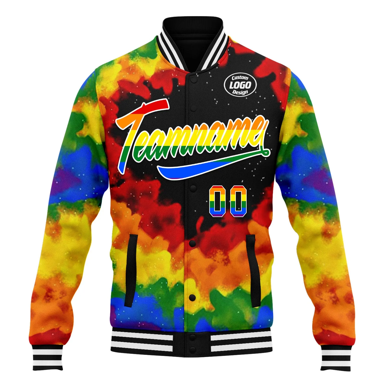 Custom Jacket Bomber Full-Snap Varsity Letterman Personalized Jacket FZ005-D025003-15