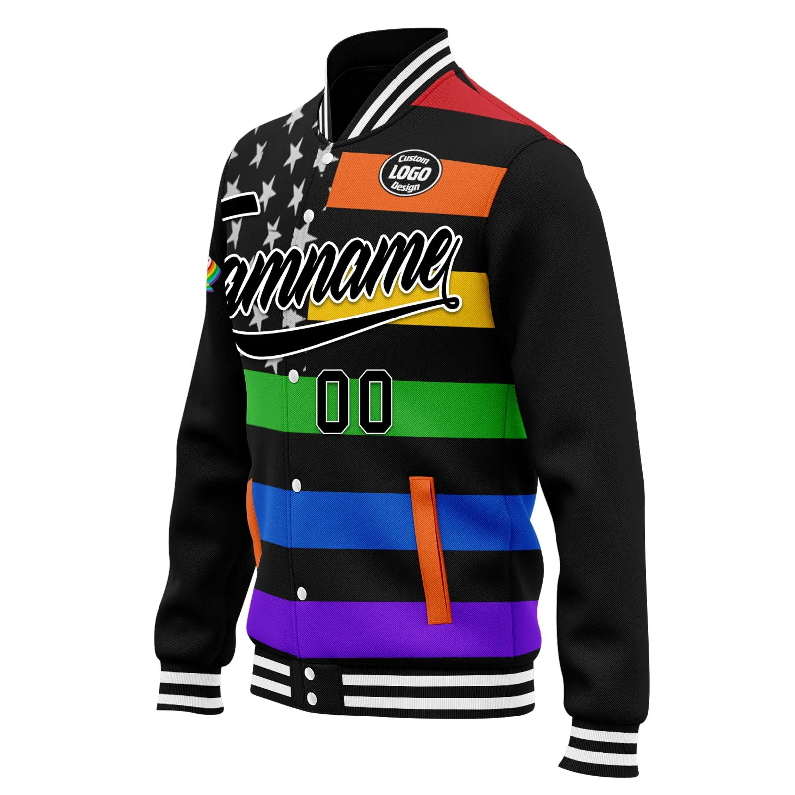 Custom Jacket Bomber Full-Snap Varsity Letterman Personalized Jacket FZ005-D025003-2