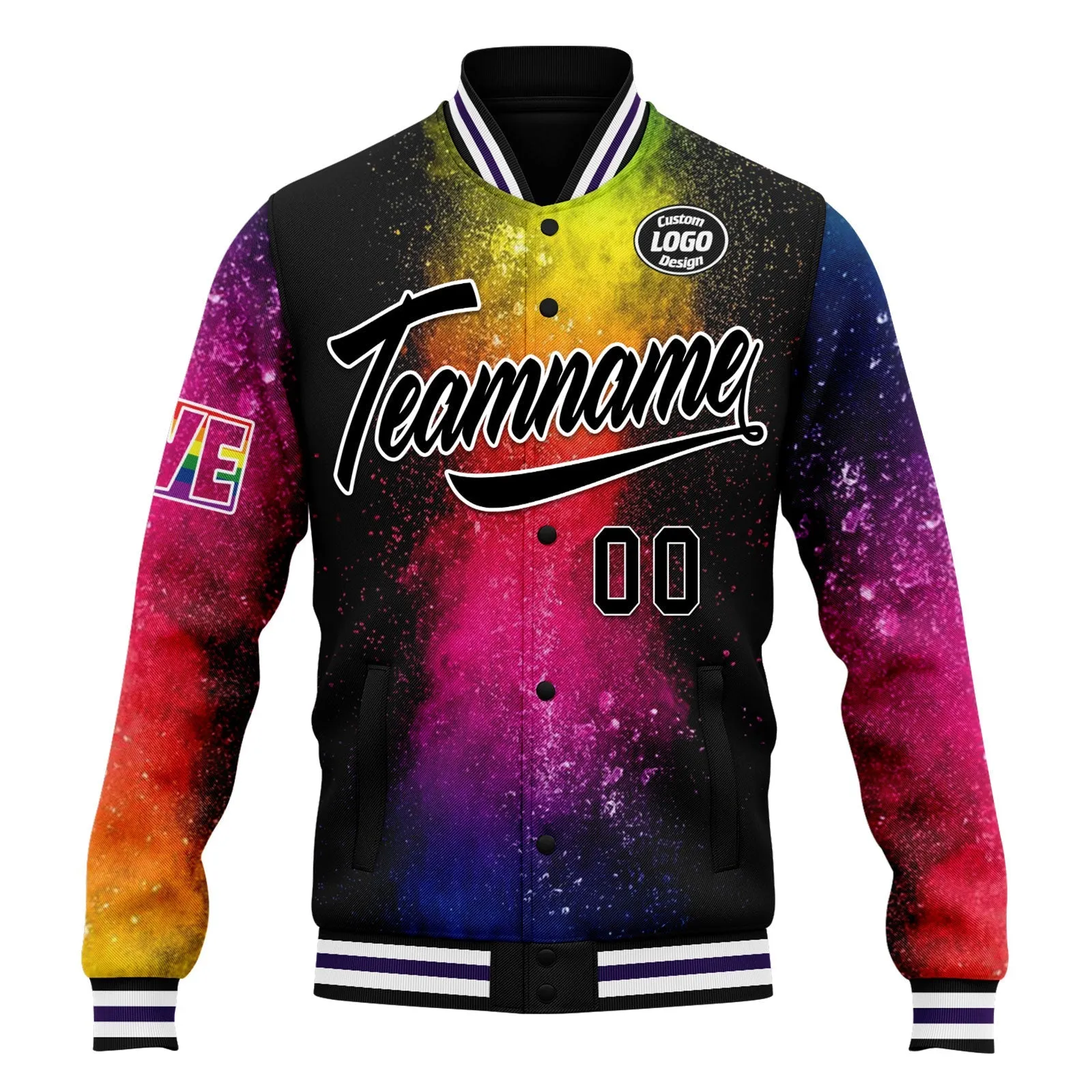 Custom Jacket Bomber Full-Snap Varsity Letterman Personalized Jacket FZ005-D025003-8