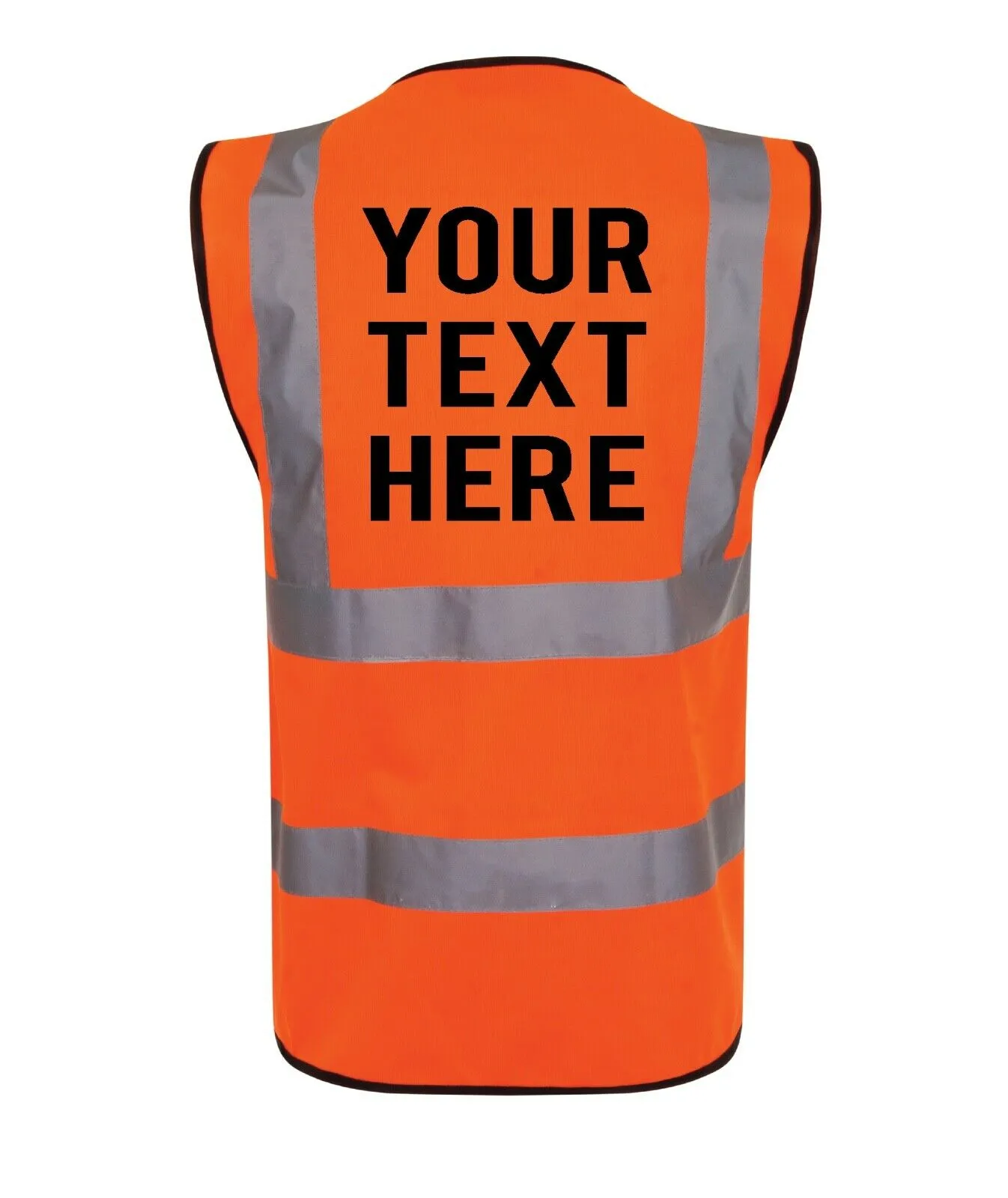 CUSTOM PRINTED HI VIZ HIGH VISIBILITY SAFETY WAISTCOAT