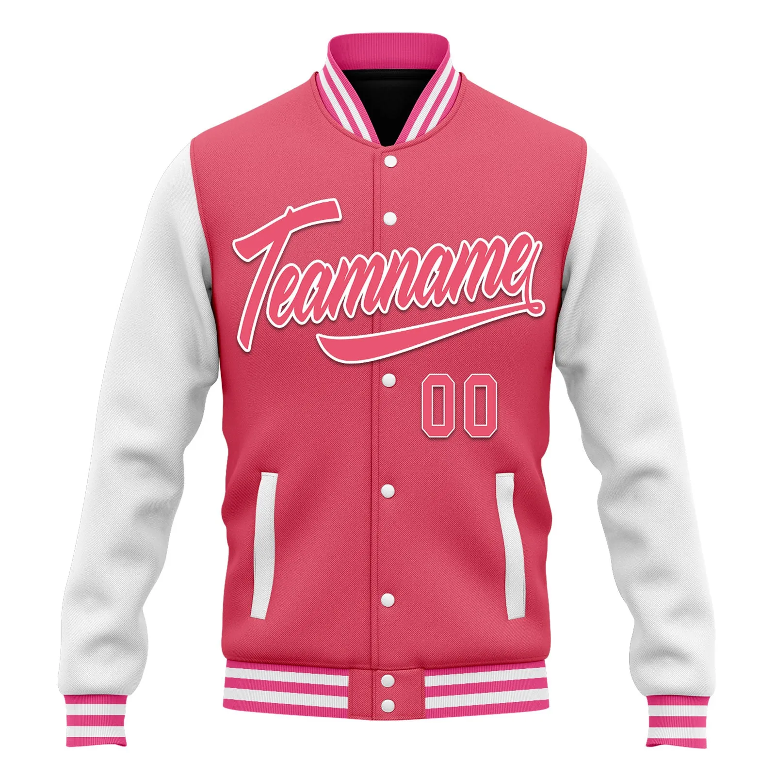 Custom Raglan Sleeves Jacket Bomber Full-Snap Varsity Letterman Personalized Jacket FZ005-D025002-2