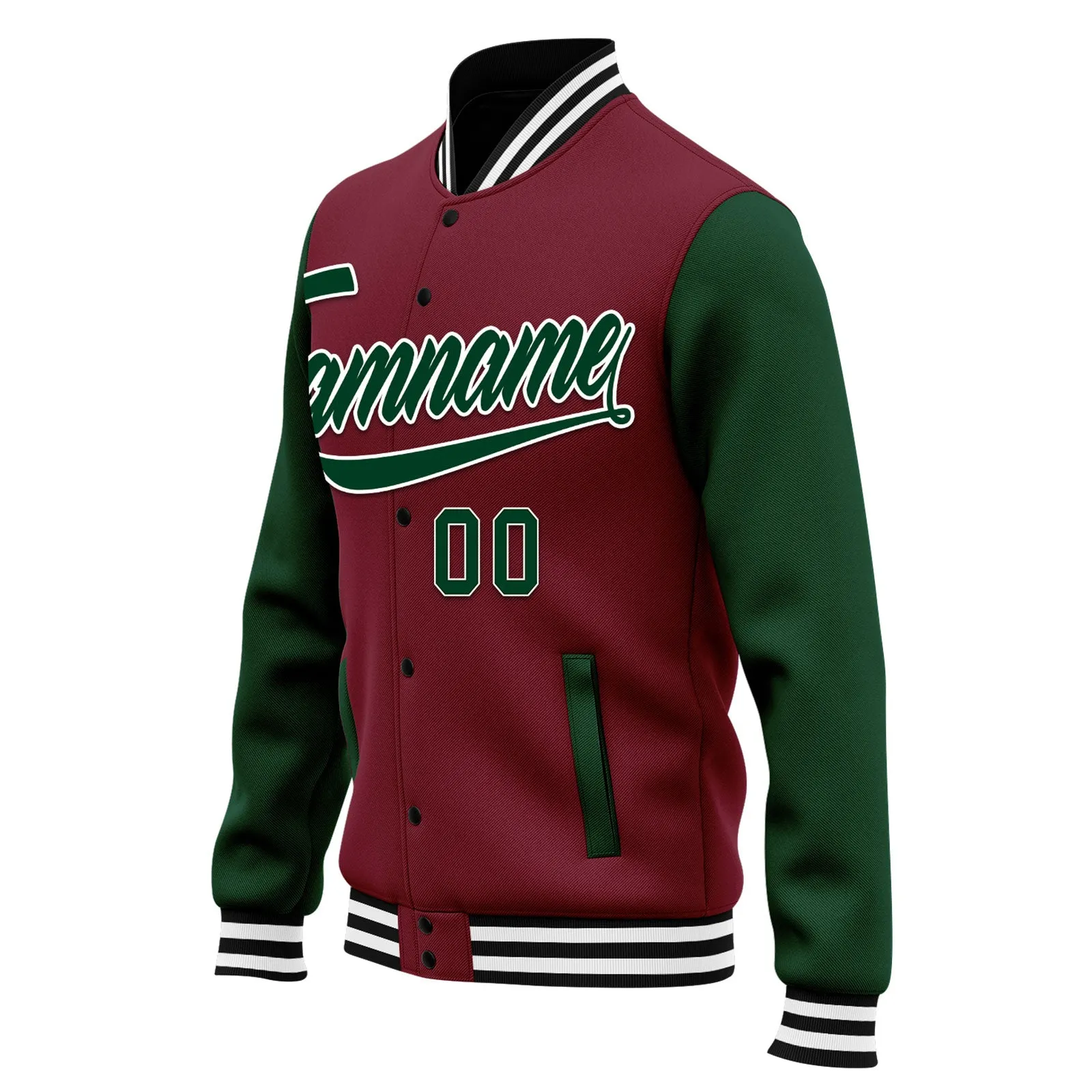 Custom Raglan Sleeves Jacket Bomber Full-Snap Varsity Letterman Personalized Jacket FZ005-D025002-5