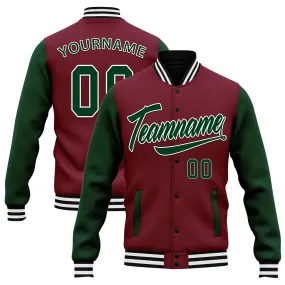 Custom Raglan Sleeves Jacket Bomber Full-Snap Varsity Letterman Personalized Jacket FZ005-D025002-5