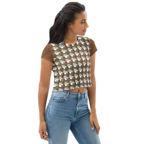 Descendants of the Islands Magnolia Leather Crop Tee